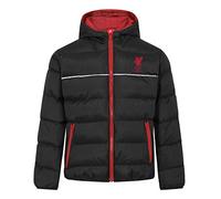 Liverpool FC Official Boys Quilted Hooded Winter Jacket Black 2-3 Years