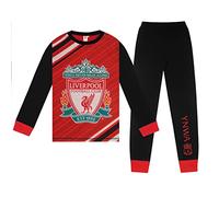 Liverpool FC Official Boys Sublimation Long Pyjamas Red Black 7-8 Years
