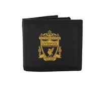 Liverpool FC Official Canvas Wallet Black with Gold Crest