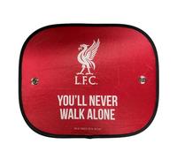 Liverpool FC Official Car Window Sun Shades, Red with Club Logo and YNWA Slogan, 2 Pack
