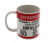 Liverpool FC Official Ceramic Match Day Ticket Mug, 9 cm Height, 11 oz, Club Colours