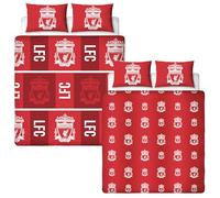 Liverpool FC Official Double Duvet Cover Set, Crunch Design | Red Reversible 2 Sided Football Bedding Cover | Official Merchandise Including Matching Pillow Cases | Polycotton