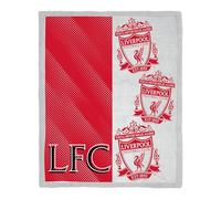 Liverpool FC Official Fleece Blanket | Super Soft Warm Throw with Sherpa Reverse, Crested Design | Perfect For Home, Bedroom, Sleepovers & Camping | Size 120 x 150cm