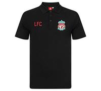 Liverpool FC Official Football Gift Boys Crest Polo Shirt Black 4-5 Years