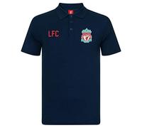 Liverpool FC Official Football Gift Boys Crest Polo Shirt Navy 8-9 Years MB