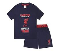 Liverpool FC Official Football Gift Boys Short Pyjamas Navy 4-5 Years