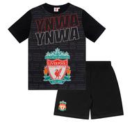 Liverpool FC Official Football Gift Boys Short Pyjamas YNWA Black 4-5 Years