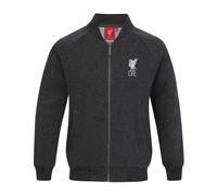 Liverpool FC Official Gift Boys Retro Varsity Baseball Jacket Charcoal 6-7 Years