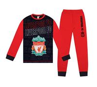 Liverpool FC Official Gift Boys Sublimation Long Pyjamas Black 9-10 Years