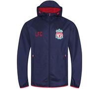 Liverpool FC Official Gift Mens Shower Jacket Windbreaker Peaked Hood Navy Med.