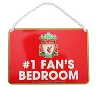 Liverpool FC Official Number 1 Fan Football Crest Bedroom Sign (One Size) (Red)