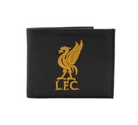 Liverpool FC Official PU Leather Black Wallet with Gold Liverbird