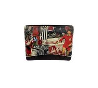 Liverpool FC Official Retro Collection Credit Card Holder, Brown Leather with Vintage Football Design, Embossed Club Crest