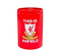 Liverpool FC Official This is Anfield Storage Canister, Red Metal Container with Lid