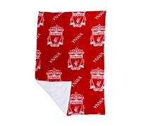 Liverpool FC Officially Licensed Fleece Throw Sherpa Blanket | Super Soft, Football YNWA Design | Warm Super Soft Feel Red Throw | Perfect for Home, Bedroom, Sleepovers & Camping | 120 x 150cm