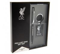 Liverpool Fc Pen And Keyring Gift Set Black/silver (One Size)