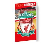 LIVERPOOL FC BIRTHDAY CARD PERSONALISE WITH RELATION NAME STICKER SHEET