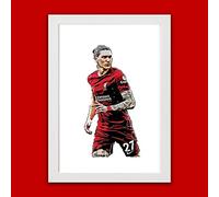 Liverpool FC Print - Darwin Nunez | Football Poster | Gift | Picture (A4 Glossy Print)