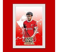 Liverpool FC Print - Luis Diaz 2023/24 Season | Wall Art A4 | Football | Picture | Poster | LFC A4 / A5 (A4 Glossy Print)