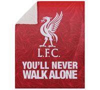 Liverpool FC Sherpa Slogan Blanket in Red Liverpool FC Red