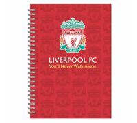 Liverpool FC Spiral Crest A5 Notebook, Notebooks, Lined Pages, Sports, Gift