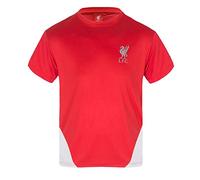 Liverpool FC T-Shirt Boys Poly - Official Gift - Red White 4-5 Years