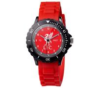 Accutime Liverpool FC Football Themed Red Time Teacher Dial Quartz Watch with Silicone Strap Gift for Kids