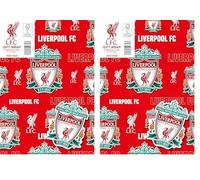Liverpool FC Wrapping Paper 2 Sheets 2 Tags, Liverpool Football Gift Wrap (Pack of 2)