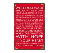Liverpool FC 'You'll Never Walk Alone' Tin Sign - Metal Decor - Wall Sign & Poster