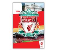 Liverpool Football Club Birthday Card. Comes with Stickers to Personalise your Age and Name, Red