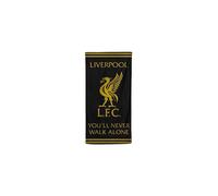Liverpool Football Crest Beach Towel 100% Cotton LFC Bath Swim Towel Liverpool Gift for Teens Men Kids 70 x 140 cm (Black & Gold)