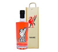 Liverpool Football Vodka Gift Set in Wooden Box (70cl) - 37.5% ABV - Father's Day, Gifts for Him, Birthday Gift, Men's Gifts