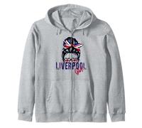 Liverpool Girl, Liverpool Girls, British Flag Women's Zip Hoodie