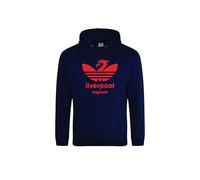Liverpool Inspired Hoodie - Vintage Retro City Graphic Pullover Classic Unisex Hooded Sweatshirt Travel Gift (Navy, XL Years)