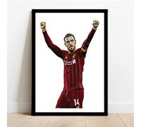 Liverpool - Jordan Henderson - Framed Illustration Print Poster