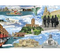Liverpool Landmarks 1000 Piece Jigsaw Puzzle for Adults | Otter House Gift | Featuring Royal Albert Dock, Liverpool Cathedral & The Waterfront