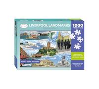 Liverpool Landmarks 1000 Piece Jigsaw Puzzle for Adults | Otter House Gift | Featuring Royal Albert Dock, Liverpool Cathedral & The Waterfront