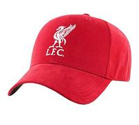 Liverpool LFC Football Baseball Cap Hat Plain Red 3D Bird Badge Velcro Official, Adult, Red