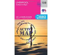 Liverpool Map | Weatherproof | Southport & Wigan | Ordnance Survey | OS Landranger Active Map 108 | England | Walks | Cycling | Days Out | Maps | Adventure