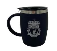 Liverpool Matt Black Barrel Handle Travel Mug Fun Gift Official Licensed