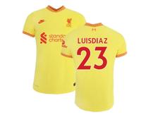 Liverpool Men's 2021 - 2022 3Rd Shirt - Luis Diaz 23 in Yellow | Size: Medium Liverpool Yellow M