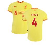 Liverpool Men's 2021 - 2022 3Rd Shirt - Virgil 4 in Yellow | Size: Medium Liverpool Yellow M
