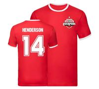 Liverpool Men's Jordan Henderson Ringer Tee in Red | Size: Large Liverpool Red L