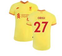 Liverpool Men's 2021 - 2022 3Rd Shirt - Origi 27 in Yellow | Size: Medium Liverpool Yellow M