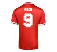 Liverpool Men's Mens Score Draw 1982 Home Shirt - Rush 9 in Red | Size: Medium Liverpool Red M