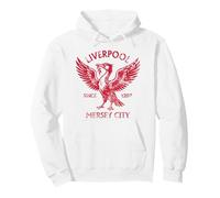 Liverpool Mersey City Since 1207 Liver Bird Aged Print Red Pullover Hoodie