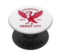 Liverpool Mersey City Since 1207 Liver Bird Large Print Red PopSockets Adhesive PopGrip