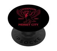 Liverpool Mersey City Since 1207 Liver Bird Large Red Print PopSockets Adhesive PopGrip