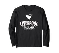 Liverpool Merseyside England Bird Geographic Coordinates Long Sleeve T-Shirt