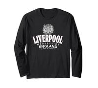 Liverpool Merseyside England Geographic Coordinates Long Sleeve T-Shirt
